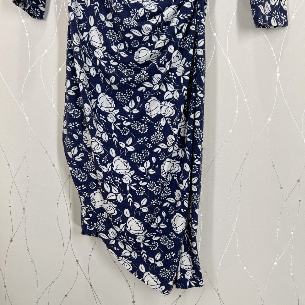 Nicole Miller Navy Blueprint Stefanie Midi Dress $295 - Picture 8 of 14